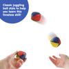 Schylling Classic Juggling Balls - Colorful Vinyl Toss-and-Catch Balls with Bead Filling - Includes 3 Balls and Instructions - Ages 5 and Up - Three Piece Set view 2