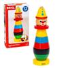 BRIO Infant & Toddler 30120 - Stacking Clown - 9 Piece Wood Stacking Toy for Kids Ages 1 and Up view 1