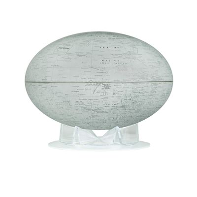 12" Diameter Moon Globe, NASA Approved with over 3000 Place Names and a Free Mount Acrylic Base. This extraordinary 12 diameter globe accurately depicts the geographical features of the Earths moon, including craters, seas and mountain ranges. NASA