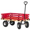 Millside Industries Classic Wood Wagon with Red Removable Poly Racks view 1