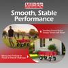 Millside Industries Classic Wood Wagon with Red Removable Poly Racks view 2