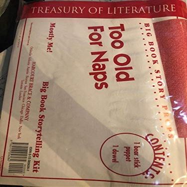 Too Old for Naps Big Book Story Props Treasury of Literature-Includes 1 Bear Stick Puppet and Dowel