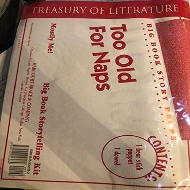 Too Old for Naps Big Book Story Props Treasury of Literature-Includes 1 Bear Stick Puppet and Dowel