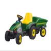 Peg Perego John Deere Farm Tractor and Trailer Pedal Tractor, Green view 2