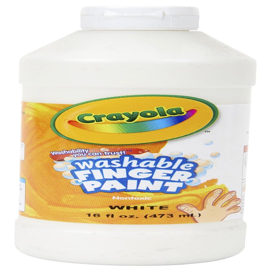 Crayola Washable Finger Paint, White, 16 Ounce, School Painting Supplies, Gifts for Kids, 3, 4, 5, 6