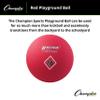 Champion Sports 16 Inch Playground Ball Durable 2-Ply Kickball with Textured Grip - Red view 2