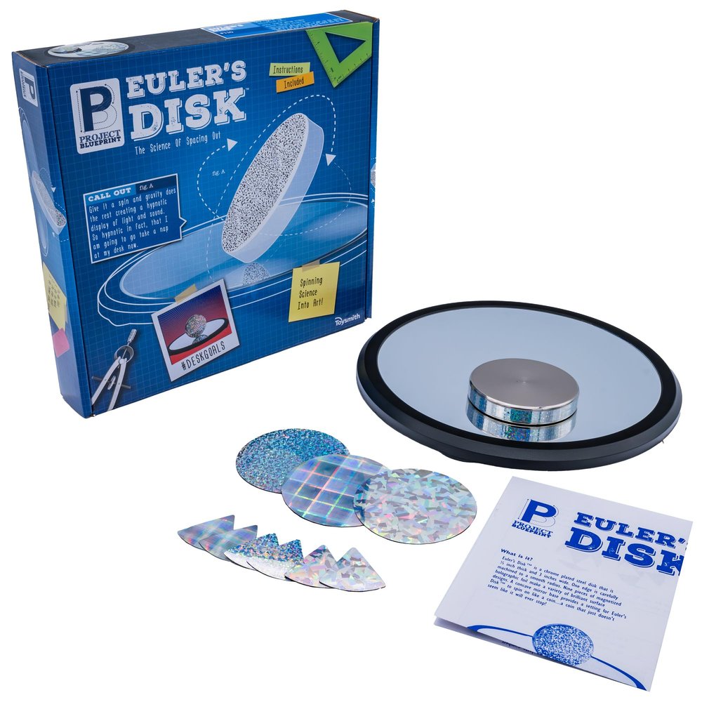 Toysmith Eulers Disk  Create A Hypnotic Display of Light & Sound- Science Desk Decor for Home and Office  Physics Toys for Adults & Kids 8+