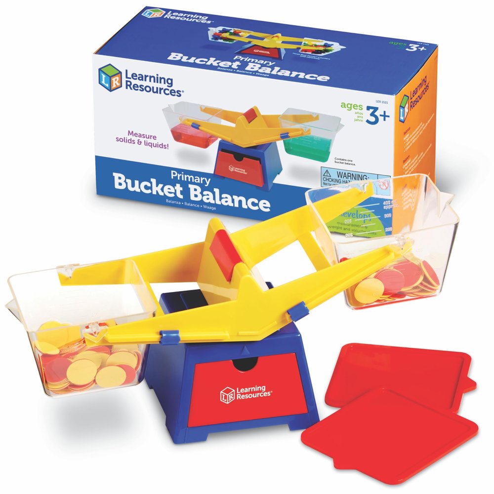 Learning Resources Primary Bucket Balance Scale -Classroom Must Haves, Preschool Activities, Back to School, Math Manipulatives, Teaching Supplies, Toddler Science