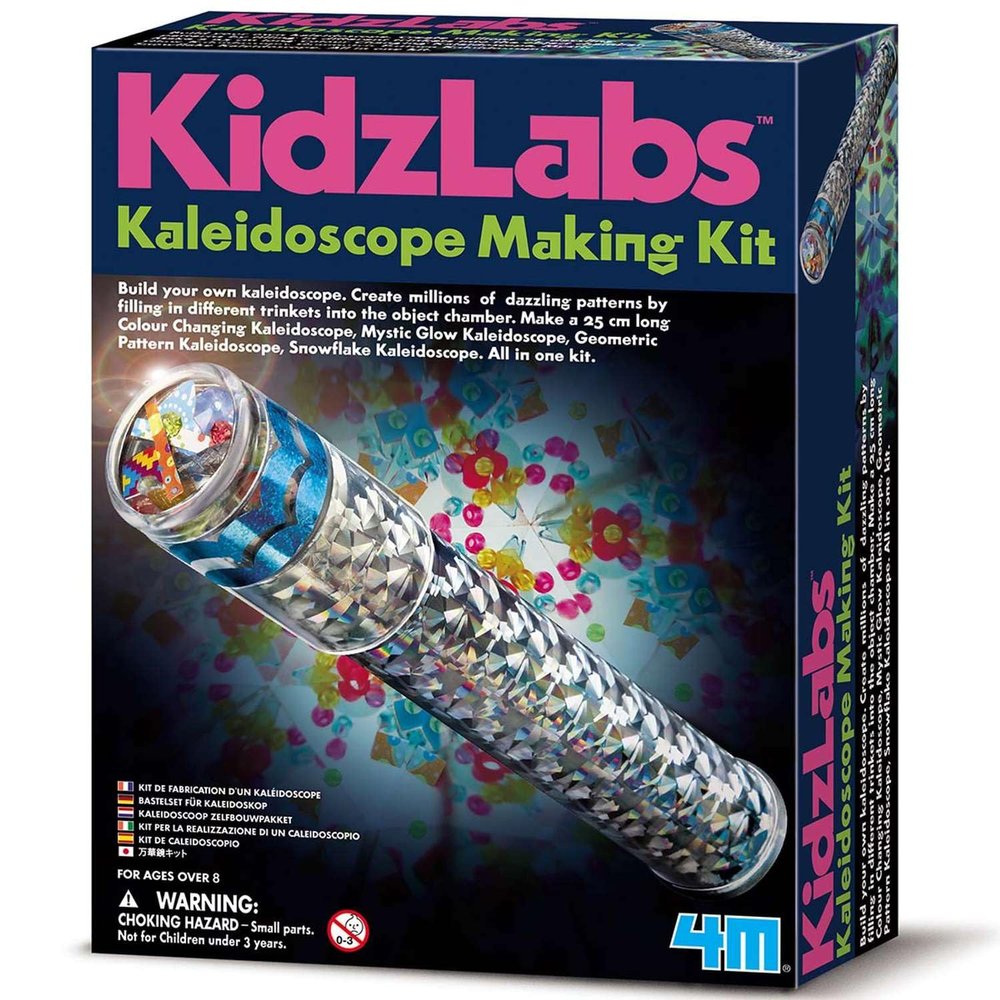 4M Kidz Labs Kaleidoscope Making Kit, Science and Activity Kit for Boys and Girls Ages 8 and Above, STEM Kit