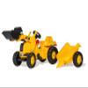 rolly toys CAT Construction Pedal Tractor: Front Loader Tractor with Detachable Trailer, Youth Ages 2.5+ , Yellow view 1