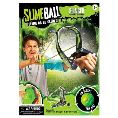 Diggin Slimeball Slinger. Toy Sling-Shot for Kids. Ball Launcher Squishy Shooter,Green