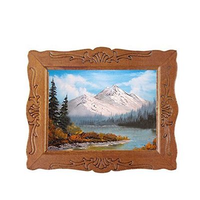 1:12 Fine Scale Miniature Picture Woods River Jokul Dollhouse Decoration
