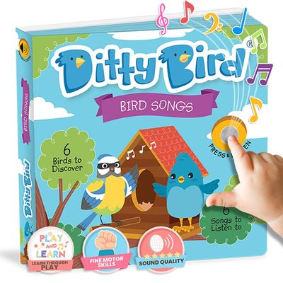 Ditty Bird | Bird Songs | Interactive Sound book for toddlers 1 - 3 | Musical books for baby | Perfect to learn bird's calls