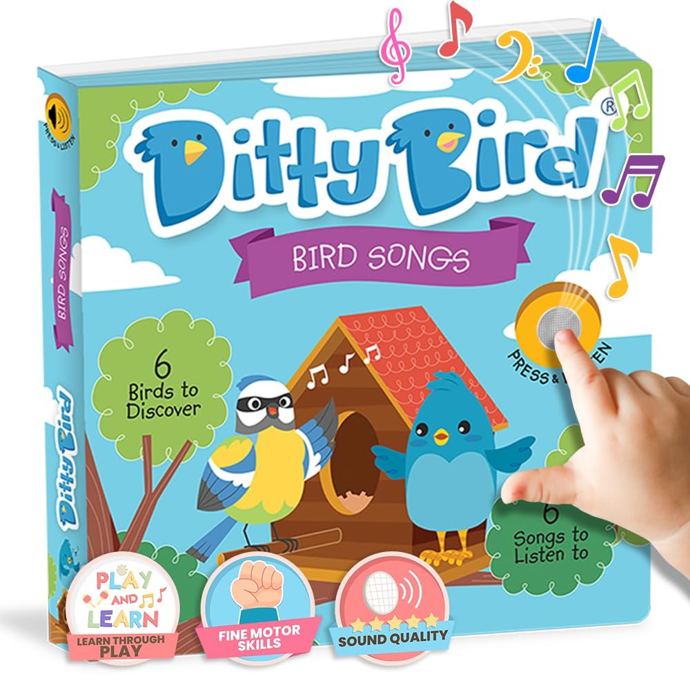 Ditty Bird | Bird Songs | Interactive Sound book for toddlers 1 - 3 | Musical books for baby | Perfect to learn bird's calls