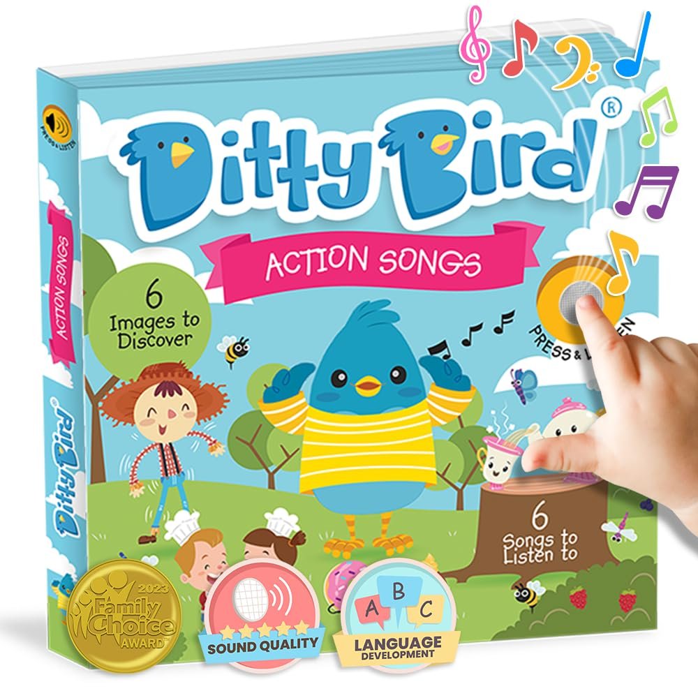 Ditty Bird | Action Songs | Interactive Sound Book for toddlers 1- 3 | Musical books for 1 year old