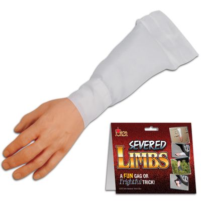 Joker Surprising Realistic Severed Arm Decoration Halloween Decoration Prop, White