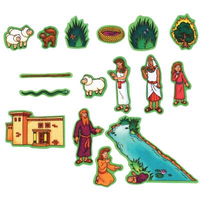 Little Folk Visuals Beginners Bible: Baby Moses Precut Felt Pieces, 17 Pieces Set