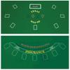 DA VINCI 2 Sided Texas Holdem and Blackjack Casino Felt Layout 36 Inch x 72 Inch view 1