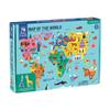 Mudpuppy Map of The World  78 Piece Geography Puzzle with Special Shaped Pieces and Iconic Landscapes Cultural Items and More view 1