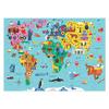 Mudpuppy Map of The World  78 Piece Geography Puzzle with Special Shaped Pieces and Iconic Landscapes Cultural Items and More view 2