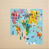 Mudpuppy Map of The World  78 Piece Geography Puzzle with Special Shaped Pieces and Iconic Landscapes Cultural Items and More view 3