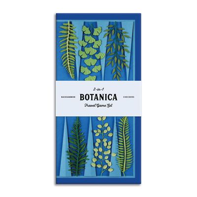 Galison Botanica 2-in-1 Travel Game Set, Multicolor