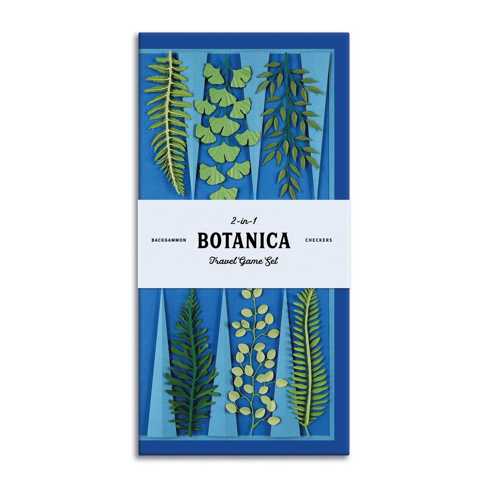 Galison Botanica 2-in-1 Travel Game Set, Multicolor