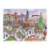 Galison Michael Storrings Christmas Market 1000 Piece Puzzle from Galison - Featuring Beautiful Illustrations of a Festive Snowy Town, 27" x 20", Makes a Wonderful Gift view 2