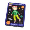 Mudpuppy Space Cat Magnetic Tin  Includes 3 Sheet of Mix & Match Dress Up Magnets and 2 Background Scenes  Toy Magnets for Kids with Hinged Storage Tin  Great Travel Activity for Kids and Toddlers view 1