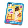 Mudpuppy I Can Be.an Artist! Magnetic Tin from Mudpuppy, Includes 2 Beautifully Illustrated Background Scenes and 40+ Mix and Match Magnets, Perfect for Travel Activities on The Go!, Ages 4+ view 1