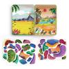 Mudpuppy Dino Mix-Up  Magnetic Build-It Travel Friendly Game with Illustrated Prehistoric Background Scenes Including 2 Dino Characters and Over 40 Mix and Match Magnets for Children Ages 4 and Up view 2
