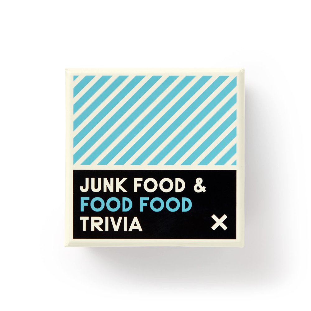 Brass Monkey Junk Food & Food Food Trivia Card Game Set with 200 Unique Questions About Random Food Knowledge for Adults and Kids Ages 13+