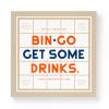 Brass Monkey Bin-go Get A Few Drinks  Game Book with Perforated People-Watching Bingo Cards for Bars and Restaurants view 1
