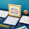 Brass Monkey Bin-go to A Dumb Meeting  Game Book with Perforated People-Watching Bingo Cards for Office Meetings and Cubicle Life view 2