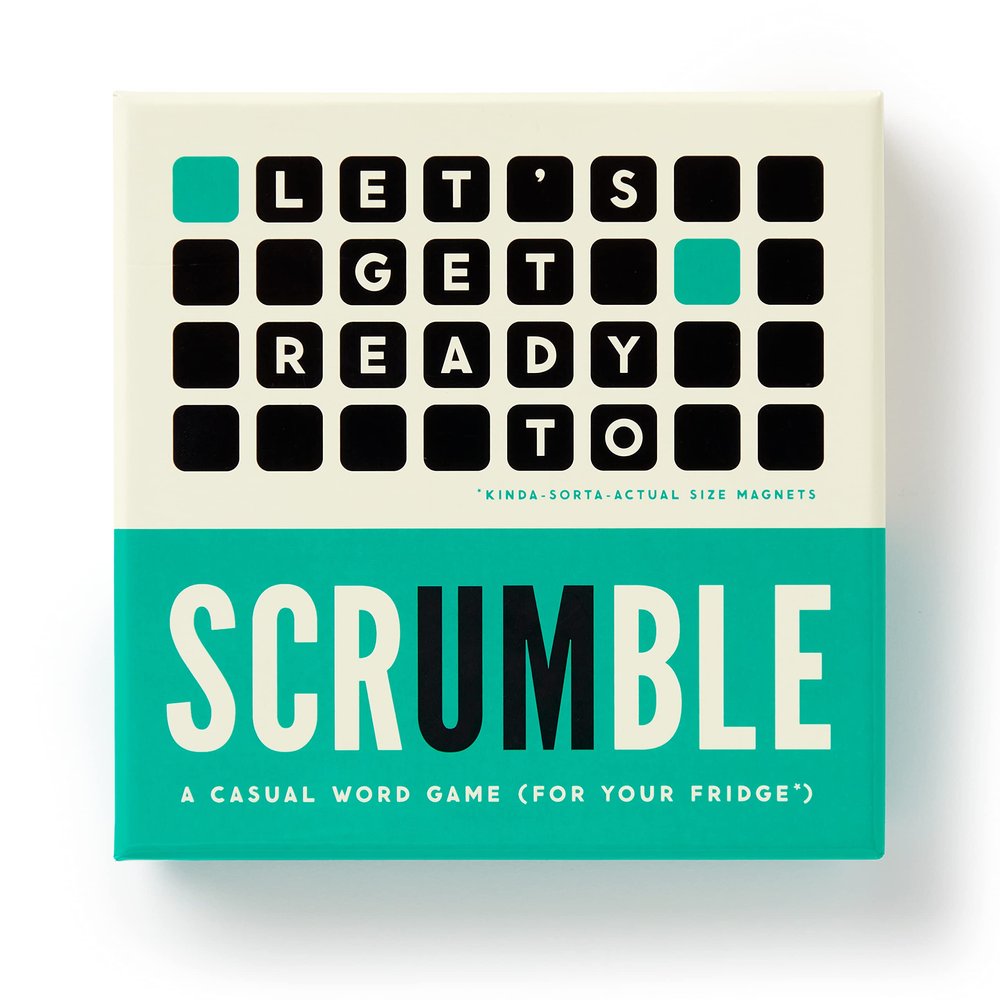 Brass Monkey Scrumble Word Making Magnetic Fridge Game with Instruction Book