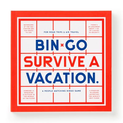 Brass Monkey - Bin-go Survive A Vacation  Game Book with Bingo Cards for Road Trips and Family Vacations