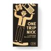 Brass Monkey One Trip Nick  Balance Game Includes Ridiculous Grocery and Other Fun Shaped Wooden Pieces to Stack, 2+ Players view 1