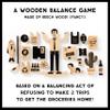 Brass Monkey One Trip Nick  Balance Game Includes Ridiculous Grocery and Other Fun Shaped Wooden Pieces to Stack, 2+ Players view 3