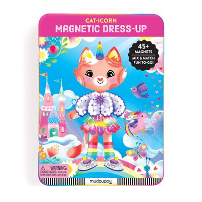 Mudpuppy - Cat-icorn Magnetic Tin Play Set for Kids