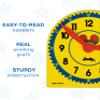 Carson Dellosa Education Carson Dellosa Mini Judy Clock Set5" x 5" Plastic Mini Clocks for Kids with Colorful Movable Gears, Minute and Hour Hands for Practice Telling Time (6 pc) view 3