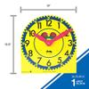 Carson Dellosa 13.5" x 13" Judy Clock, Analog Manipulative for Kids Learning to Tell Time, Circle Time Learning Center, Homeschool, and School Supplies view 2