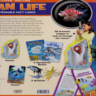 Discover Nature Ocean Life Books & Viewable Fact Cards