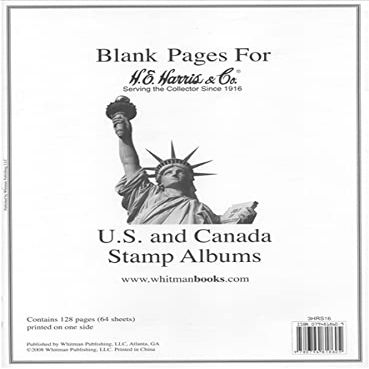 H.E. Harris & Co. United States and Canada Stamp Album Blank Pages