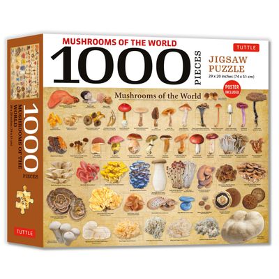 Mushrooms of The World - 1000 Piece Jigsaw Puzzle: for Adults and Families - Finished Puzzle Size 29 x 20 inch (74 x 51 cm); A3 Sized Poster