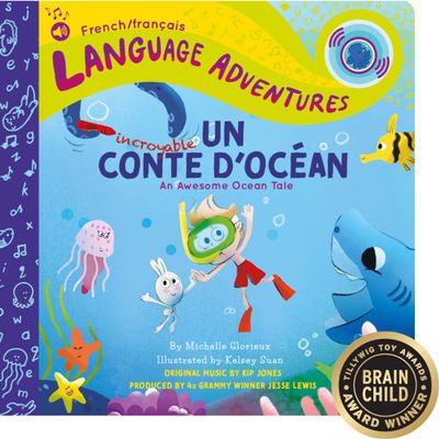 TA-DA! French First Words Talking Book | Livre Sonore Interactif Pour Bbs & Tout-Petits | Ocean Animal Sounds, Native French Pronunciation & Songs | Premiers Mots Franais Livre ducatif