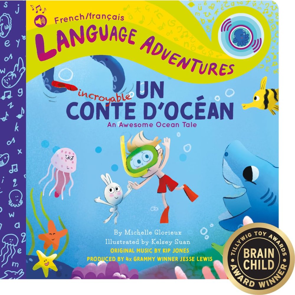 TA-DA! French First Words Talking Book | Livre Sonore Interactif Pour Bbs & Tout-Petits | Ocean Animal Sounds, Native French Pronunciation & Songs | Premiers Mots Franais Livre ducatif