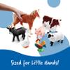 Learning Resources Jumbo Farm Animals - Horse Cow Sheep Chicken Goat Figurines, Barn Toys, Fine Motor Skills, Toddler Educational Playset, Montessori, Barnyard, Gifts For Boys and Girls view 4