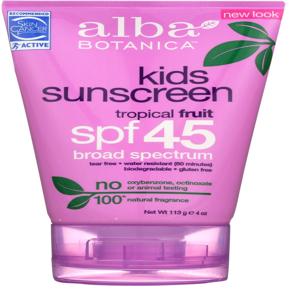 Alba Botanica Natural Protection Very Emollient SPF 45 Sunscreen, 4 Ounce