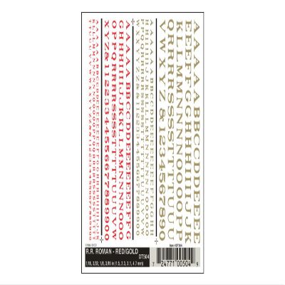 Woodland Scenics R.R. Roman red-Gold Dry Transfer Decals