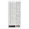 Woodland Scenics R.R. Roman Nos. Black Dry Transfer Decals view 1
